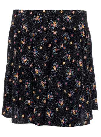 Dorothy Perkins Black ditsy gypsy skirt