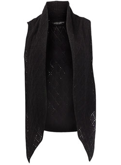 Dorothy Perkins Black drape front top