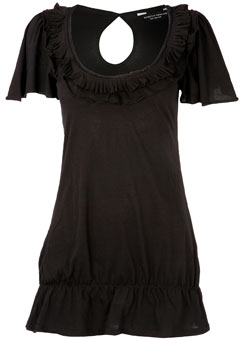 Dorothy Perkins Black drop waist top