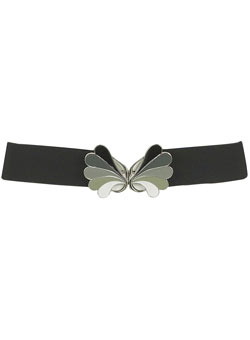 Dorothy Perkins Black enamel peacock belt