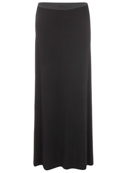 Dorothy Perkins Black flare jersey maxi skirt