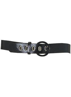 Dorothy Perkins Black flat round buckle belt