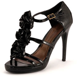 Black flower detail shoes