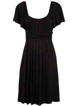 Dorothy Perkins Black flutter scoop dress