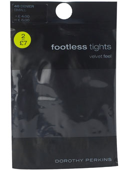Black footless tights