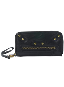 Dorothy Perkins Black/gold stud purse