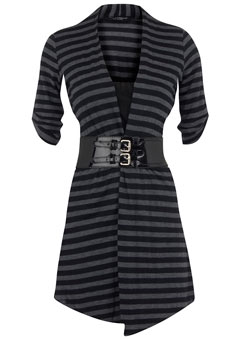 Dorothy Perkins Black/grey belted cardigan
