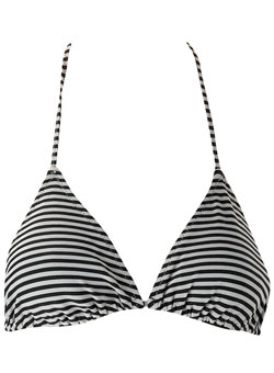 Black/grey bikini top