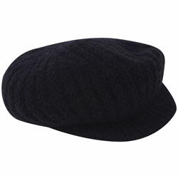 Black knitted bakerboy hat