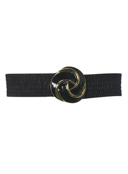Dorothy Perkins Black knot buckle satin belt