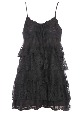Dorothy Perkins Black lace and crochet cami
