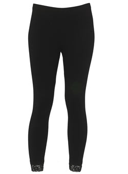 Dorothy Perkins Black lace trim leggings