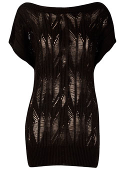 Black ladder tabard jumper