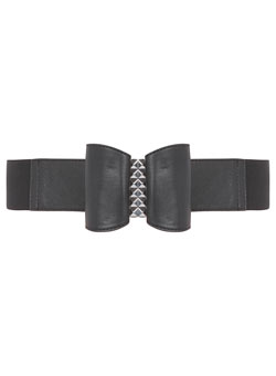 Dorothy Perkins Black large bow waist belt