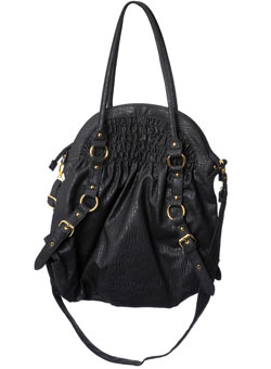 Dorothy Perkins Black large pleat frame bag