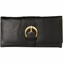 Dorothy Perkins Black leather buckle purse