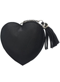 Dorothy Perkins Black leather heart purse