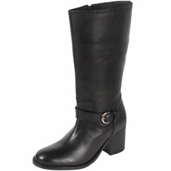 Dorothy Perkins Black leather knee boots.