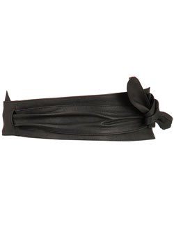 Dorothy Perkins Black leather sash belt