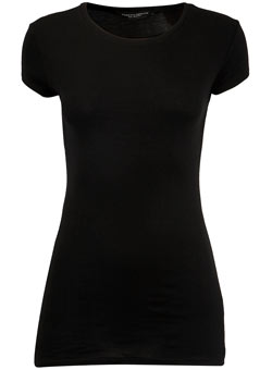 Dorothy Perkins Black long line t-shirt
