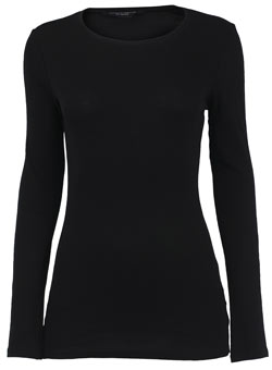 Dorothy Perkins Black long sleeve crew top