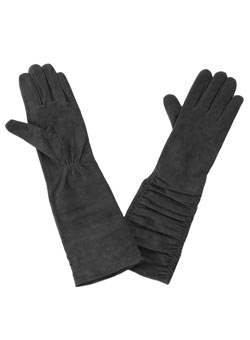 Dorothy Perkins Black long suede gloves