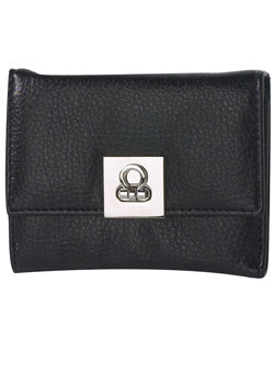 Dorothy Perkins Black metal flip purse