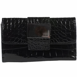 Dorothy Perkins Black metal plate purse