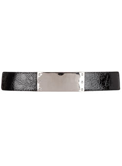 Dorothy Perkins Black metal plate waist belt