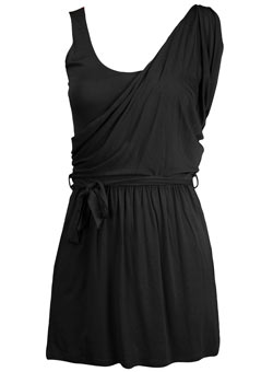 Dorothy Perkins Black one shoulder grecian top
