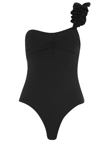 Dorothy Perkins Black one shoulder swimsuit DP06923901