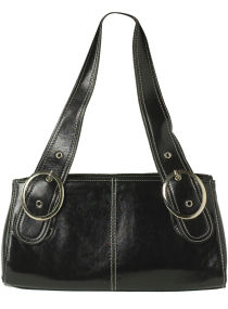 Dorothy Perkins Black oval buckle bag