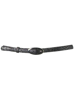 Dorothy Perkins Black oval buckle skinny belt