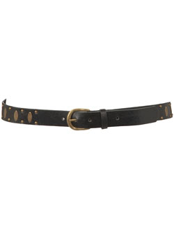 Dorothy Perkins Black oval plait studded belt