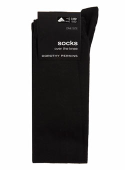 Dorothy Perkins Black over the knee socks.