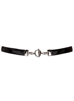 Dorothy Perkins Black patent waist belt