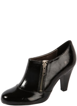 Dorothy Perkins Black patent zip shoe boots