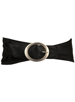 Dorothy Perkins Black pintuck leather waist