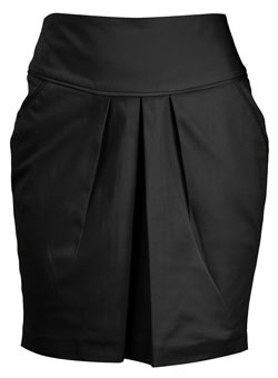 Dorothy Perkins Black piped tulip skirt