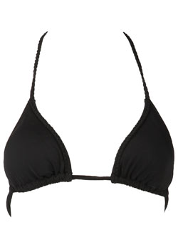 Dorothy Perkins Black plait bikini top