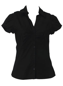 Dorothy Perkins Black pleat front shirt