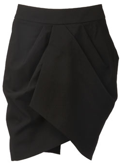 Dorothy Perkins Black pleated tulip skirt