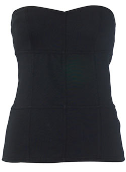 Dorothy Perkins Black pointelle boobtube