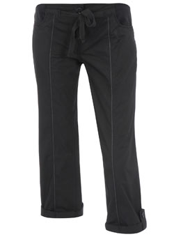 Dorothy Perkins Black poplin combat trousers