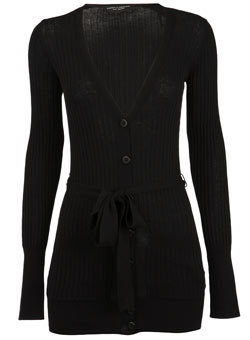 Dorothy Perkins Black rib longline cardigan