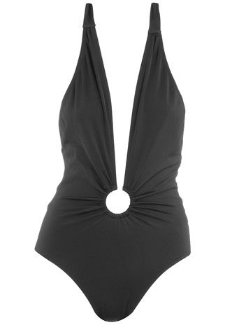 Black ring front swimsuit
