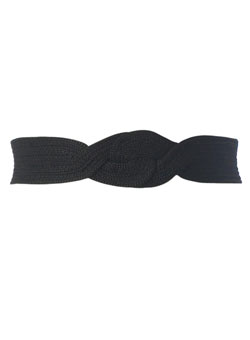 Dorothy Perkins Black rope knot front belt