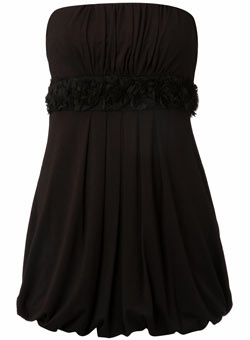 Dorothy Perkins Black rose trim boob tube