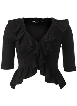 Dorothy Perkins Black ruffle cardigan