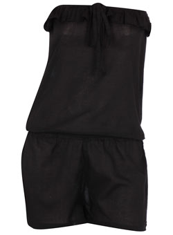 Dorothy Perkins Black ruffle playsuit